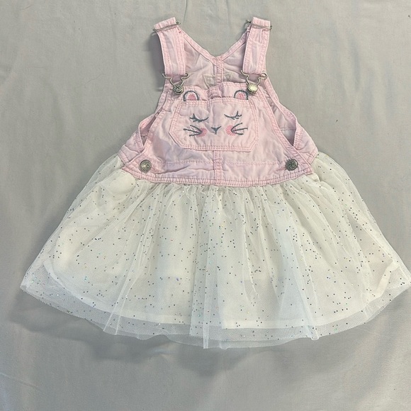 OshKosh B'gosh -  bunny sparkle tule overalls. - Picture 1 of 5